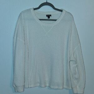 Torrid V-Neck Sweater in Cream